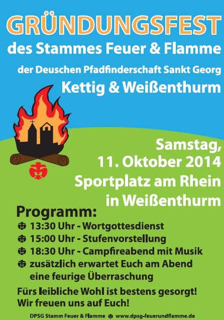 Gründungsfest DPSG Stamm Feuer & Flamme Kettig/Weißenthurm